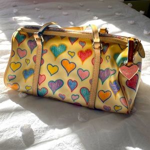 Vintage Dooney & Bourke Heart Purse - Rare, & collectibles: multi color w/ Beige